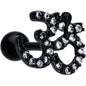 16 Gauge 1/4 Clear CZ Gem Black PVD Amazing Om Cartilage Tragus