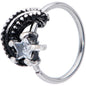 20 Gauge 3/8 Clear CZ Gem Shooting Star Nose Hoop