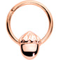 16 Gauge 3/8 Rose Gold Tone Simple Acorn Hinged Segment Ring