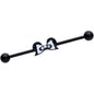 14 Gauge Black Bow Panda Bear Industrial Barbell 38mm