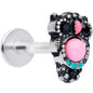 16 Gauge 5/16 Black Gem Pink Orb Owl Labret Monroe Tragus