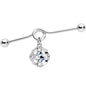 14 Gauge Clear Gem Classic Clover Dangle Project Bar 38mm