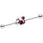 14 Gauge Snacking Squirrel Industrial Barbell 38mm