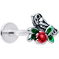 16 Gauge 5/16 Perching Bird Flower Labret Monroe Tragus