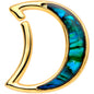 16 Gauge 3/8 Gold Tone Moon Sea Left Ear Closure Ring