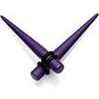 Dark Purple Matte Acrylic Straight Taper Set 12 Gauge to 00 Gauge