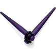 Dark Purple Matte Acrylic Straight Taper Set 12 Gauge to 00 Gauge