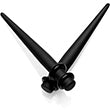 Black Matte Acrylic Straight Taper Set Available in Sizes 12 Gauge to 00 Gauge