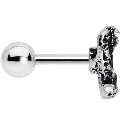 16 Gauge 1/4 Clear Gem Cowboy Boot Cartilage Tragus Earring