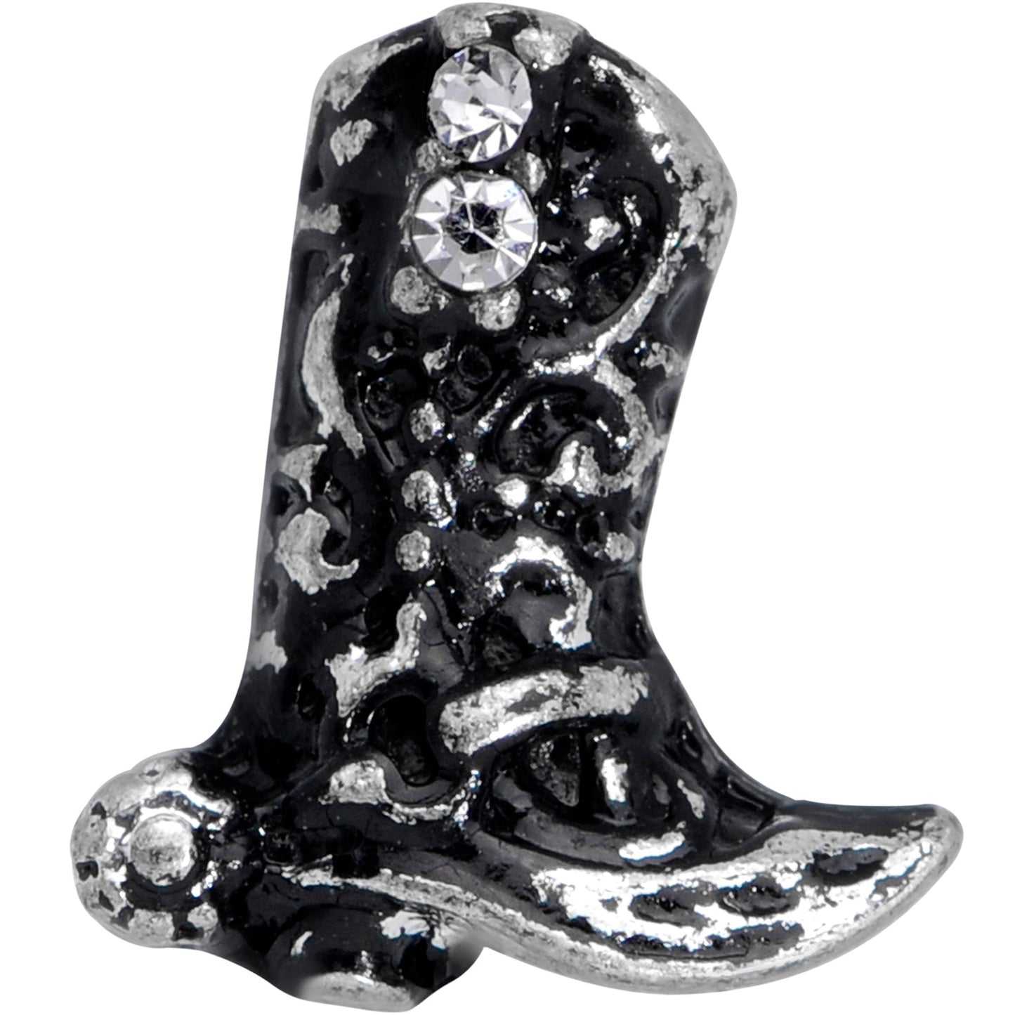 16 Gauge 5/16 Clear Gem Cowboy Boot Labret Monroe Tragus