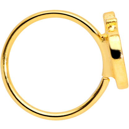 20 Gauge 5/16 Gold Tone Sweet Apple Nose Hoop