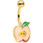 Gold Tone Sweet Apple Belly Ring