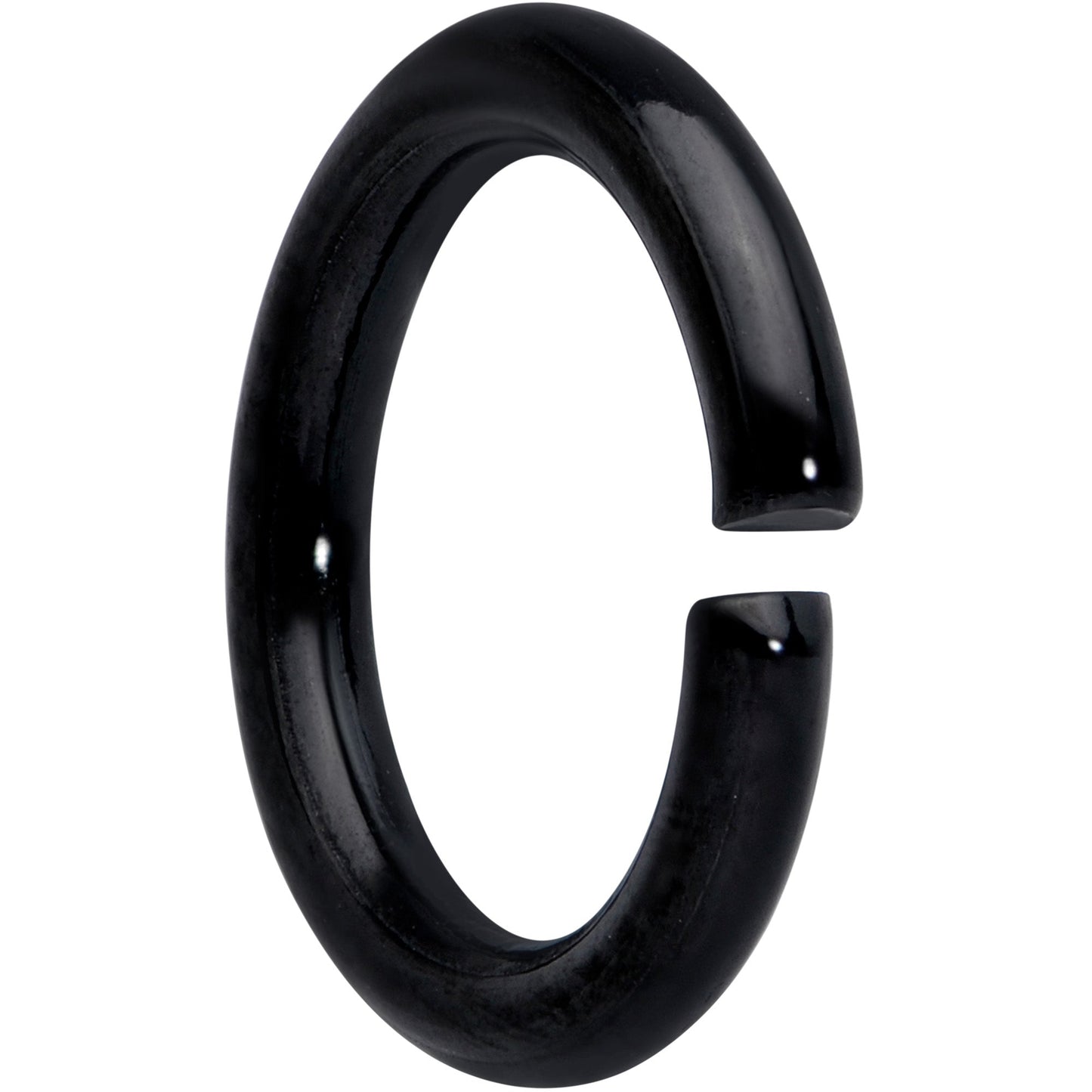 14 Gauge 5/16 Black Anodized Seamless Cartilage Ring Set of 12