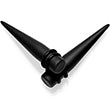 Black Matte Acrylic Straight Taper Set Available in Sizes 12 Gauge to 00 Gauge