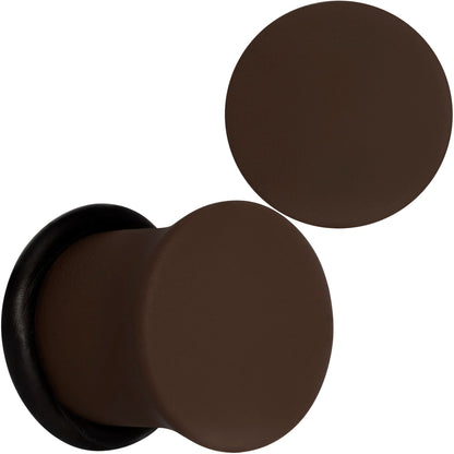 Delicious Dark Brown Matte Acrylic Single Flare Plug Set
