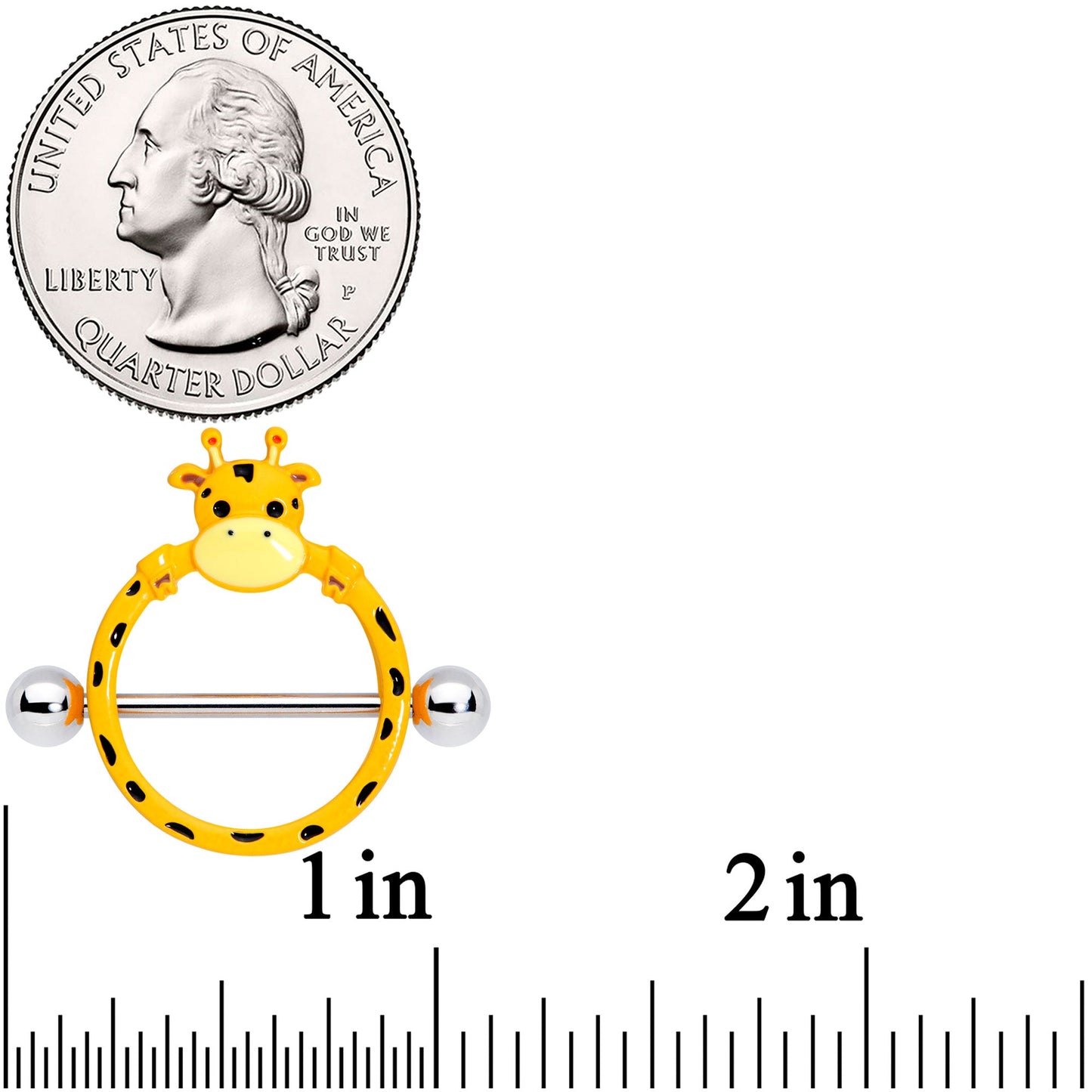 14 Gauge 5/8 Gentle Giraffe Nipple Shield Set