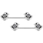 14 Gauge 9/16 Clear Gem Easter Chick Nipple Ring Set