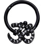 16 Gauge 3/8 Clear CZ Gem Black Amazing Om Hinged Segment Ring