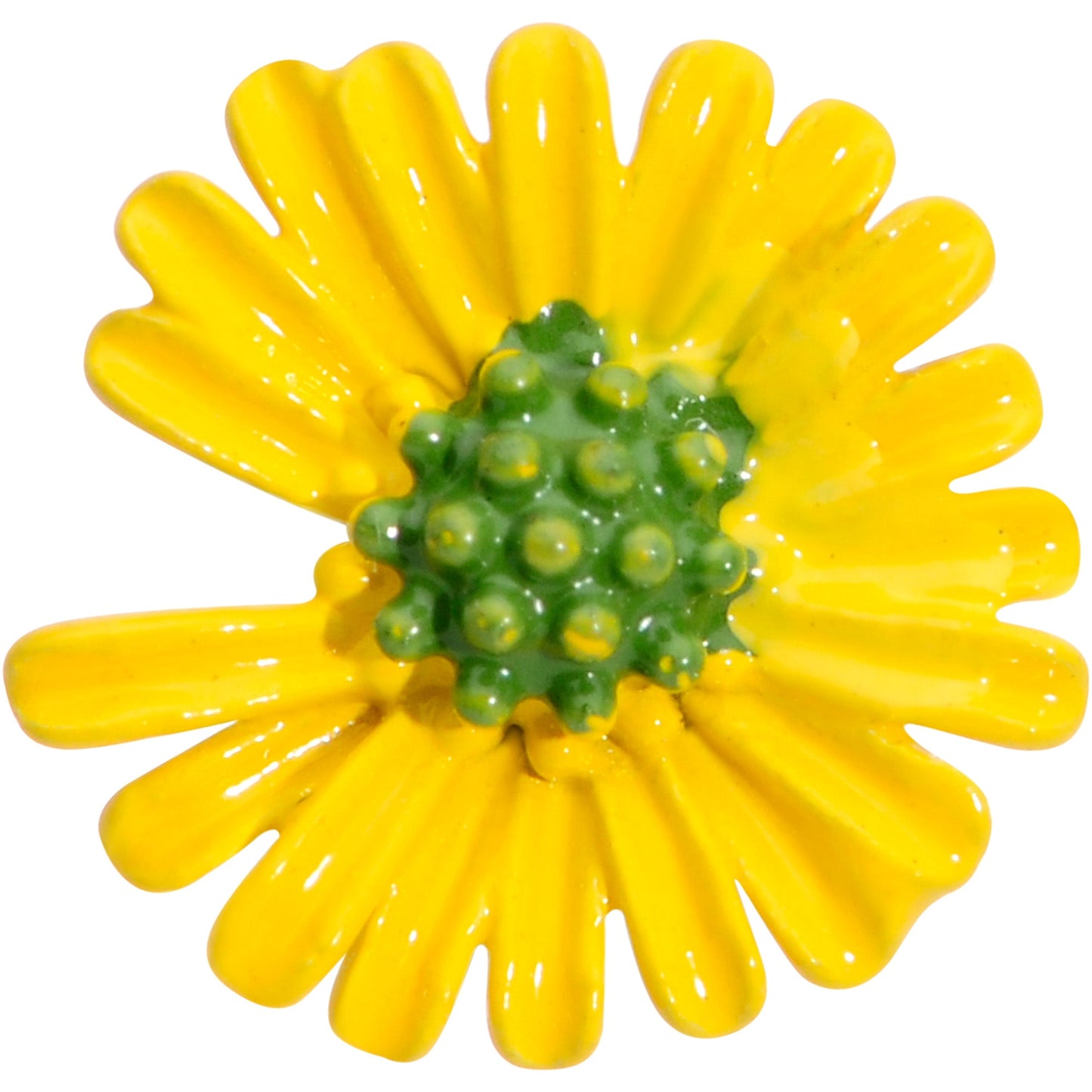 16 Gauge 5/16 Yellow Daisy Flower Labret Monroe Tragus