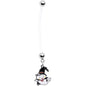 Clear Bioplast Witchy Ghost Halloween Dangle Pregnancy Belly Ring