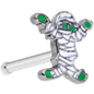 20 Gauge 5/16 Green Mummy Halloween Nose Bone