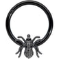 16 Gauge 3/8 Black Creepy Insect Halloween Hinged Segment Ring