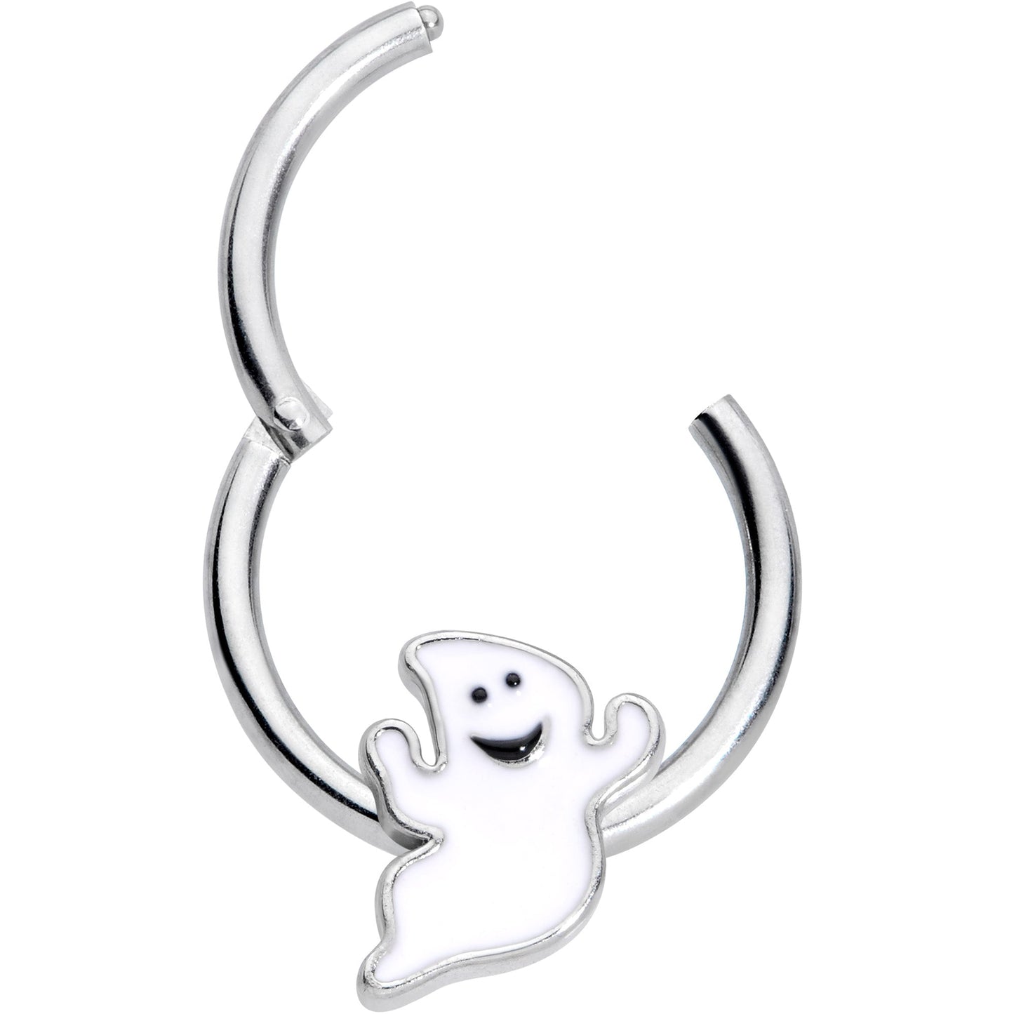 16 Gauge 3/8 Happy Ghost Halloween Hinged Segment Ring