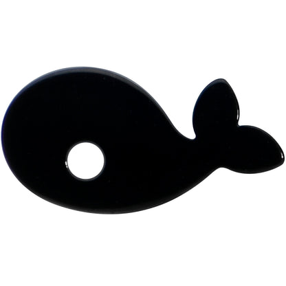 Black Cheery Nautical Whale Barbell Tongue Ring