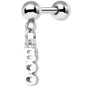 16 Gauge 1/4 White Boo Halloween Dangle Cartilage Tragus Earring