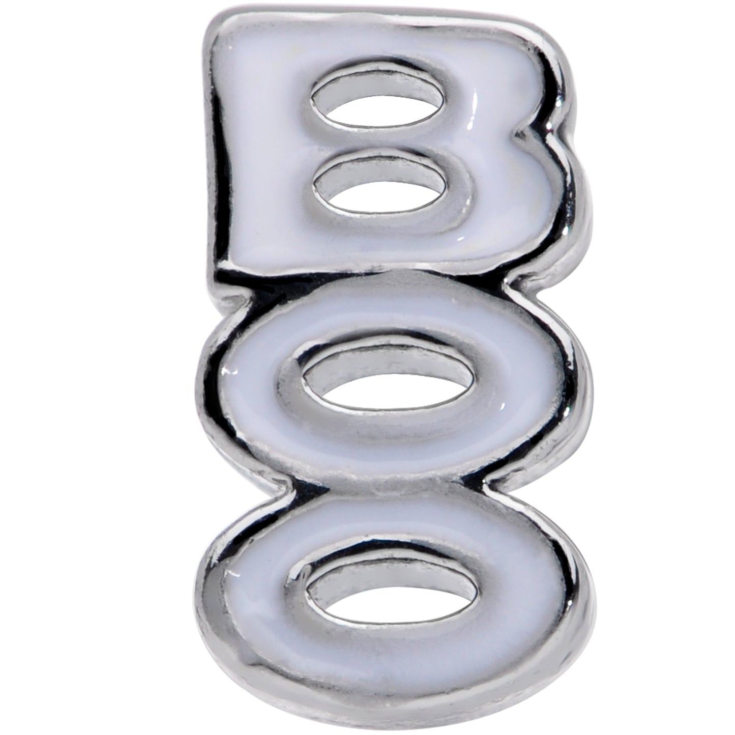 16 Gauge 1/4 White Boo Halloween Cartilage Tragus Earring