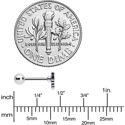 16 Gauge 1/4 White Boo Halloween Cartilage Tragus Earring