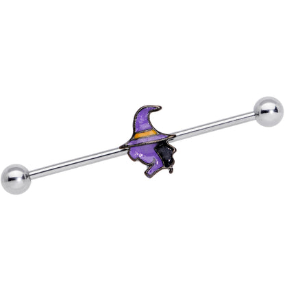 14 Gauge Witch Halloween Glow in the Dark Industrial Barbell 38mm