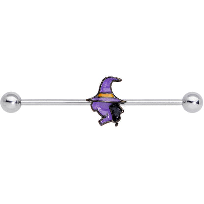 14 Gauge Witch Halloween Glow in the Dark Industrial Barbell 38mm