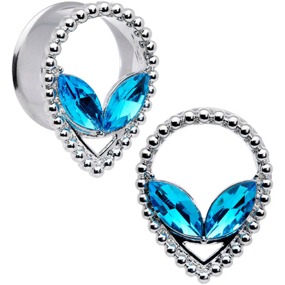 Aqua Gem Alien Double Flare Tunnel Plug Set