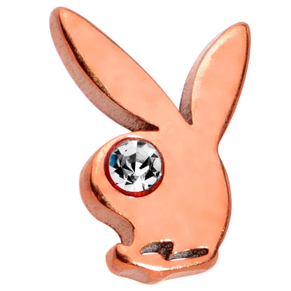 16 Gauge 5/16 Licensed Playboy CZ Rose Gold Tone Internal Thread Labret