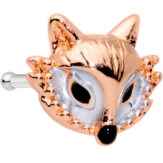 20 Gauge 1/4 Rose Gold Tone Fashion Fox Nose Bone