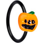 20 Gauge 5/16 Black Happy Little Pumpkin Halloween Nose Hoop