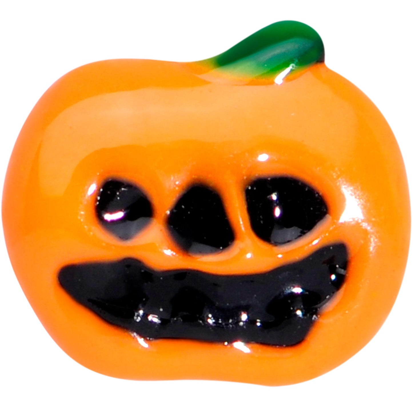 20 Gauge 5/16 Black Happy Little Pumpkin Halloween Nose Hoop