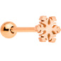 Rose Gold Tone Winter Snowflake Christmas Barbell Tongue Ring