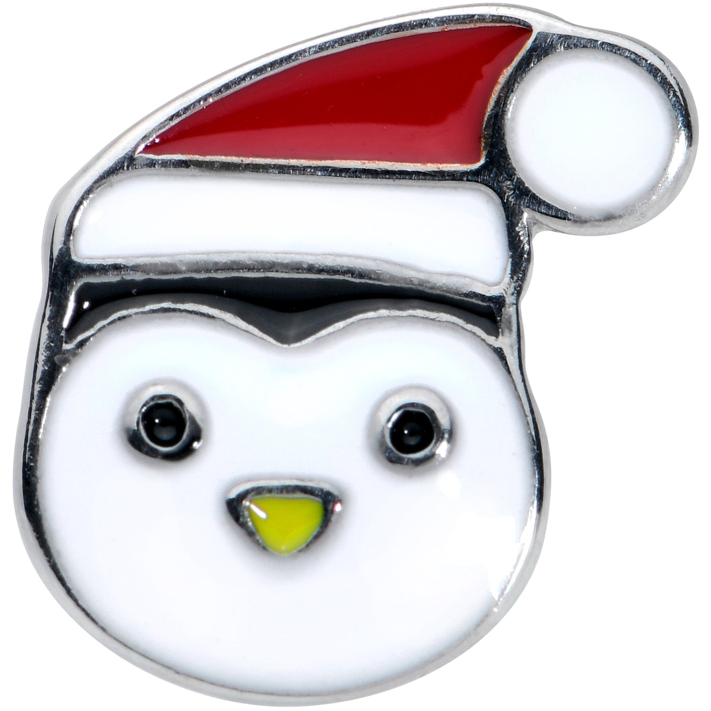 Festive Penguin Santa Christmas Barbell Tongue Ring