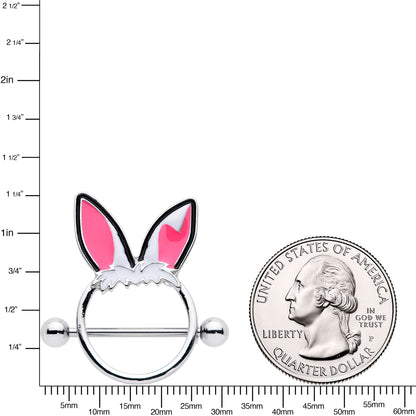 14 Gauge 11/16 Easter Bunny Ears Nipple Shield Set