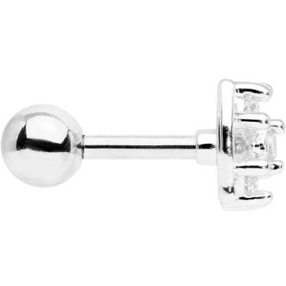 16 Gauge 1/4 Clear CZ Gem Beauty Bow Cartilage Tragus Earring