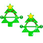 14 Gauge 5/8 Green Christmas Tree Nipple Shield Set