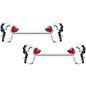 14 Gauge 5/8 Red Gem Penguin Heart Valentine Barbell Nipple Ring Set