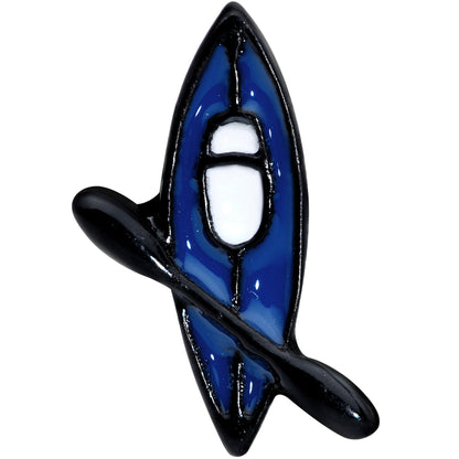 16 Gauge 1/4 Black Blue Summer Kayak Boat Cartilage Tragus Earring