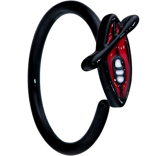 18 Gauge 3/8 Black Red Summer Kayak Boat Nose Hoop