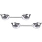 14 Gauge 9/16 Sweet Smiling Whale Barbell Nipple Ring Set