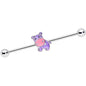 14 Gauge Happy Purple Hippo Industrial Barbell 38mm