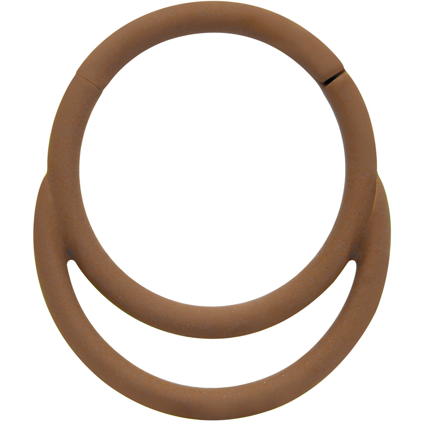 18 Gauge 3/8 Light Brown Matte Double Circle Hinged Segment Ring