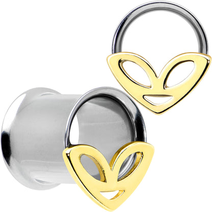 Two Tone Alien Face Double Flare Tunnel Plug Set